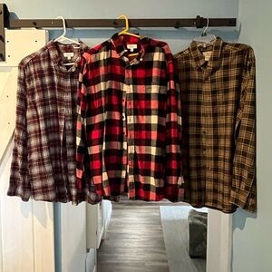 Lot of 6 Plaid Flannel Shirts Men’s Sz XL & L